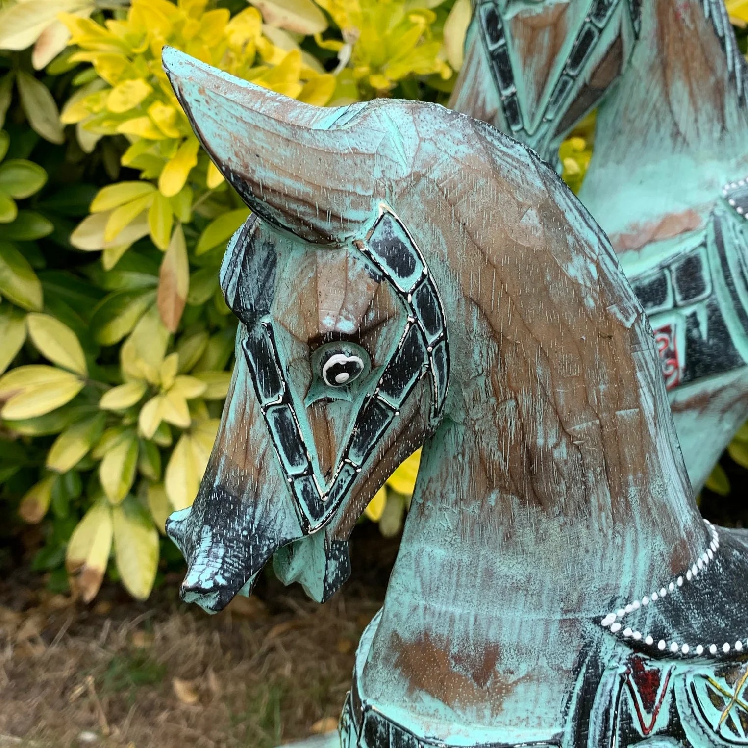 Ensemble de 3 Chevaux à Bascule Bleus 50cm / 40cm / 30cm